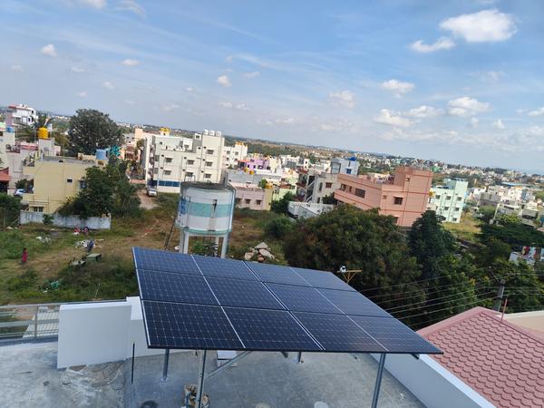 3 kW Hybrid solar installation — Independent House, Line Par